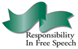 [Responsibility in Free Speech green ribbon]